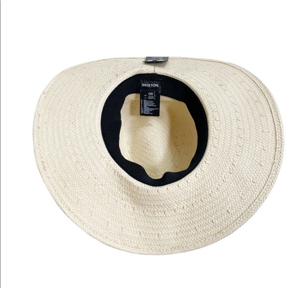 BRIXTON Ashley Unisex Fedora Wide Brim Straw Summer Hat Size OS in Natural - Picture 7 of 8